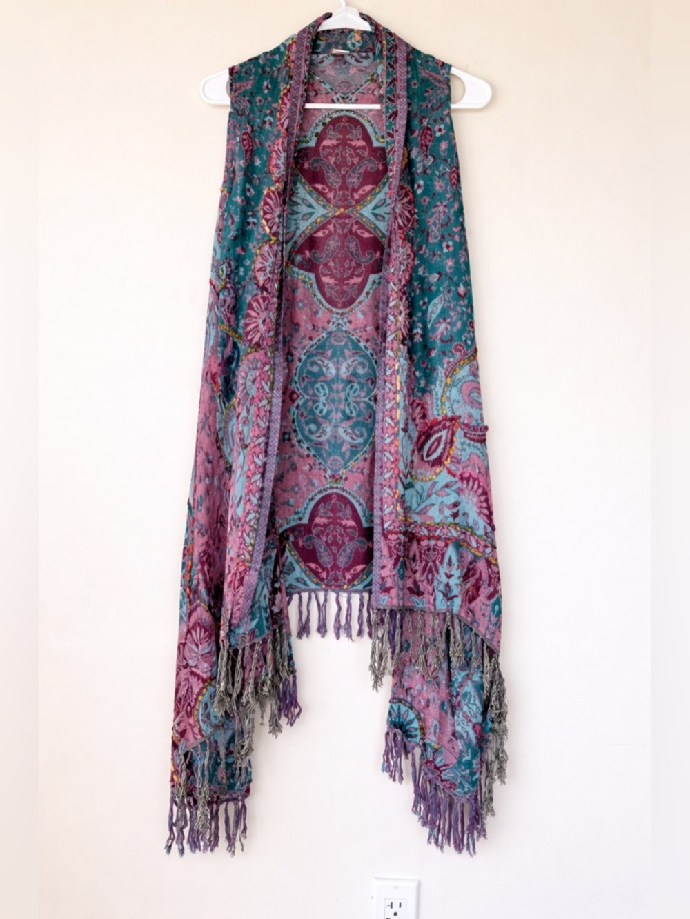 Time For Me Boho Duster Kimono Wrap Sleeveless Cardigan One Size